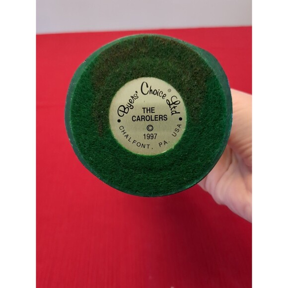 Byers'‎ Choice Caroler Man Holding Santa Flyer Vtg 1997 Retired Christmas Rare - Picture 5 of 7